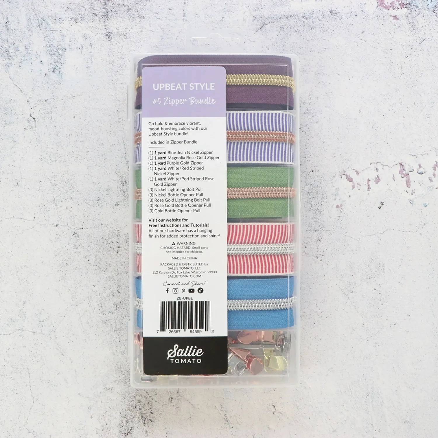Upbeat Style, Zipper Bundle, Sallie Tomato