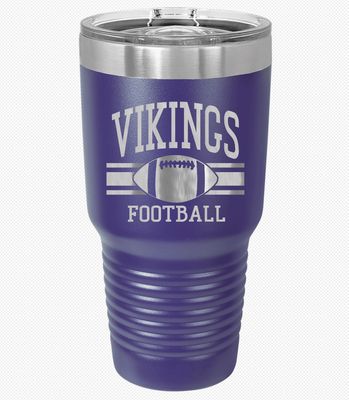 Vikings Laser Engraved Tumblers and Water Bottles--5 Options!!