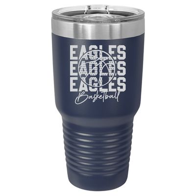 EVW Basketball Laser Engraved Tumblers and Water Bottles--7 Options!!