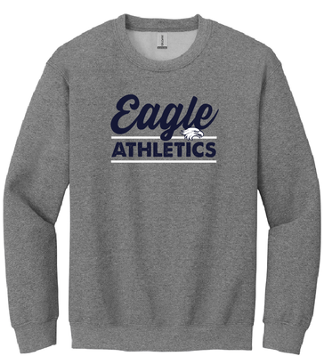 Eagles Gildan Heavy Blend  Graphite Heather CrewNeck Sweatshirt--Youth Sizes Available