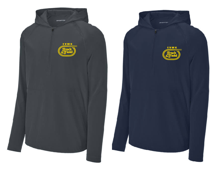 EVWK Track &amp; Field Sport-Tek Repeat 1/2-Zip Long Sleeve Hooded Jacket--2 Colors Available