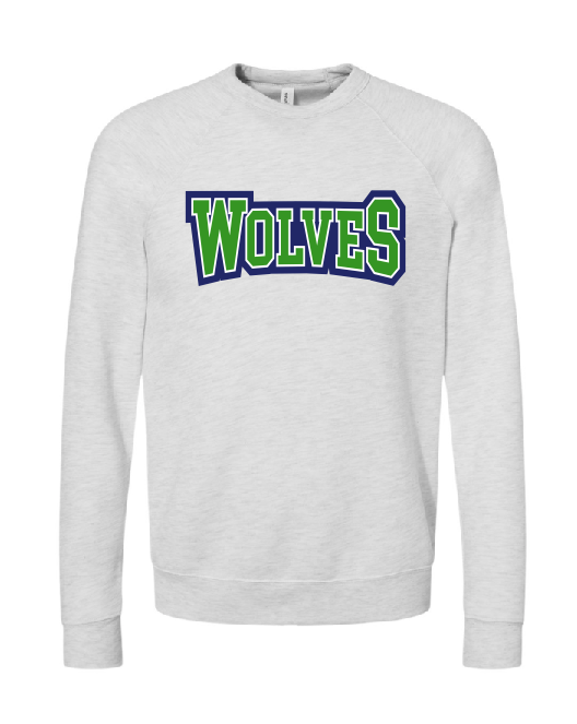 Wolves Bella Canvas Ash Crewneck