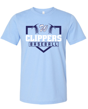 Clippers Bella Canvas Jersey  Heathered Carolina Tee