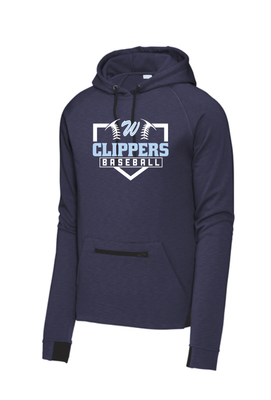 Clippers Sport-Tek PosiCharge Strive Navy Hooded Pullover