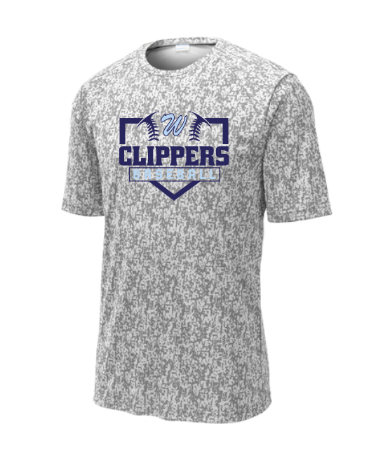 Clippers Sport-Tek White/Grey Short Sleeve Digi Camo Tee--Youth Sizes Available