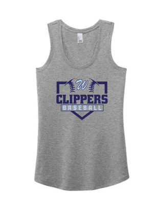 Clippers District Women’s Perfect Tri Racerback Grey Tank