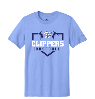 Clippers Nike Swoosh Sleeve rLegend Valor Blue Tee--Youth Sizes Available!