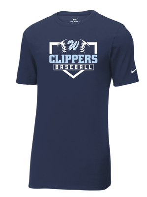 Clippers Nike Dri-FIT Cotton/Poly Navy Short Sleeve Tee