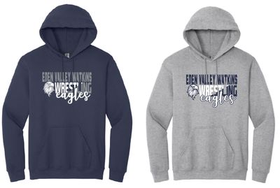 EVW Wrestling Gildan Heavy Blend Hooded Sweatshirt--2 Colors Available--Youth Sizes Available