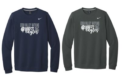 EVW Wrestling Nike Club Fleece Crew--2 Color Options