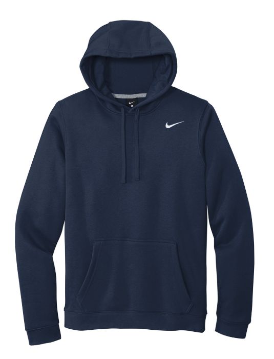 Small Navy Nike Club Fleece Pullover Hoodie--2 Color Basketball Logo!