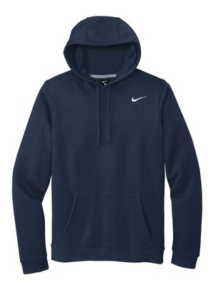 Small Navy Nike Club Fleece Pullover Hoodie--2 Color Basketball Logo!