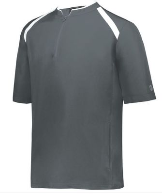 Large Grey Nike Holloway Clubhouse Short Sleeve Pullover--Choose a Logo!