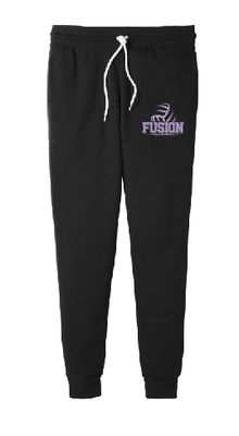 Fusion Bella Sponge Fleece Black Joggers (Solid Black, Not Heather Black)