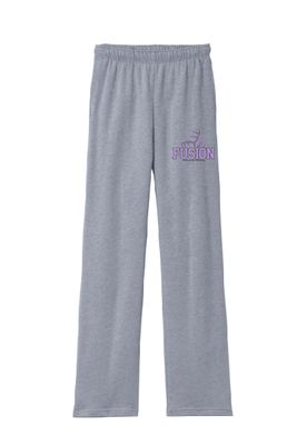 Fusion Bella Sponge Fleece Athletic Grey Straight Leg Sweats