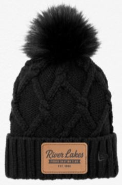 RLFSC New Era Faux Fur Pom Beanie w/ Leather Patch
