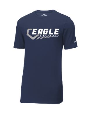 EVW Baseballl Nike Dri-FIT Cotton/Poly Short Sleeve Navy Tee--2 Color Options