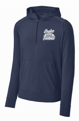EVW Football Sport-Tek® Sport-Wick® Stretch 1/2-Zip Hoodie--2 Colors Options--2 Logo Options