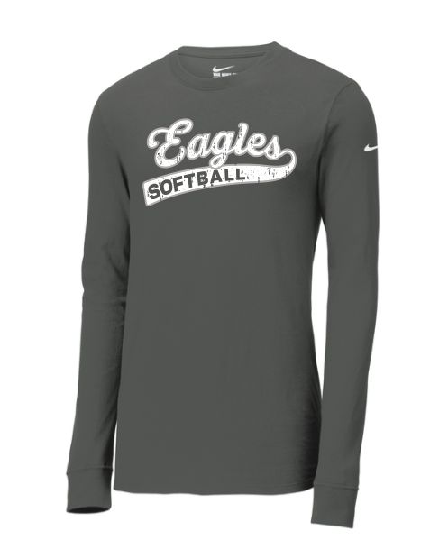 EVW Softball Nike Dri-FIT Cotton/Poly Long Sleeve Tee--2 Color Options