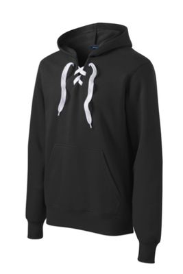 XL Black Sport-Tek Lace-Up Hoodie--Choose Your Logo!