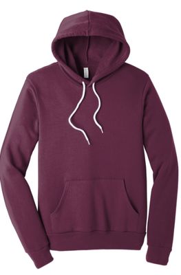 Medium Maroon Bella Canvas Hoodie--Choose Your Logo!