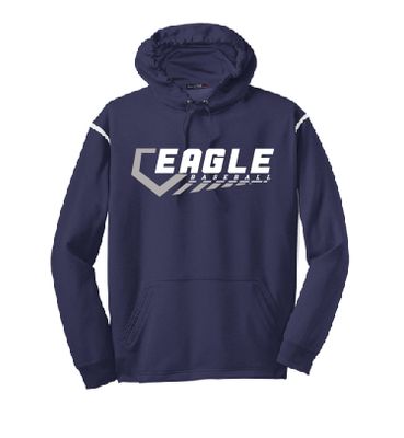 EVW Baseball Sport-Tek® Tech Fleece Colorblock Hooded Sweatshirt-Navy