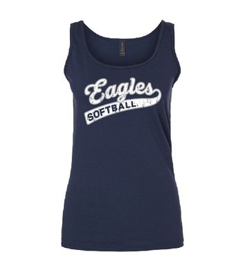 EVW Softball Softstyle Women's Tank Top--Navy