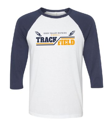 EVWK Track Unisex Three-Quarter Sleeve Baseball Tee-2 Color Options
