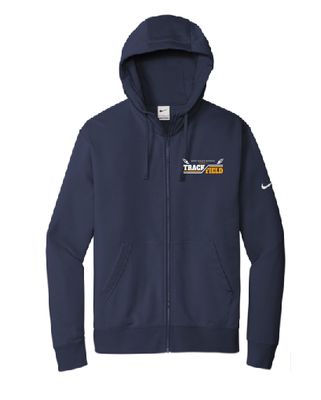 EVWK Track Nike Club Fleece Full Zip Hoodie-Navy