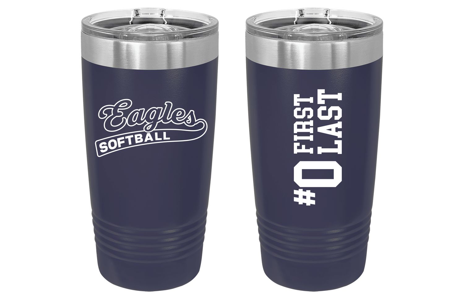 EVW Softball Laser Engraved Tumblers