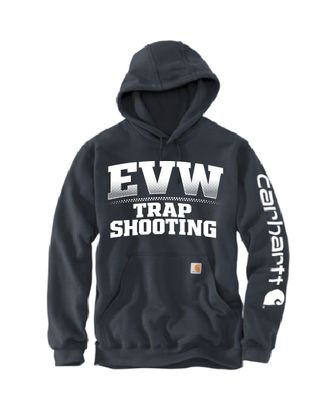 EVW Trap Carhartt LOGO Midweight Hooded Sweatshirt-Navy