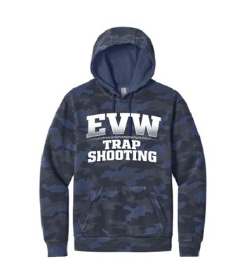 EVW Trap District Wash™ Camo Fleece Hoodie-Navy
