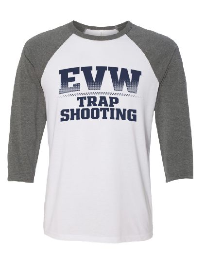 EVW Trap Unisex Three-Quarter Sleeve Baseball Tee-2 Color Options