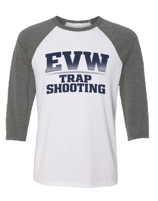 EVW Trap Unisex Three-Quarter Sleeve Baseball Tee-2 Color Options