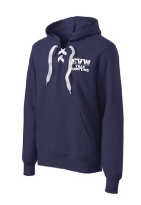 EVW Trap Sport-Tek Lace Up Pullover Hooded Heathered Grey Sweatshirt--2 Color Options