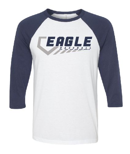 EVW Baseball Unisex Three-Quarter Sleeve Baseball Tee--2 Color Options
