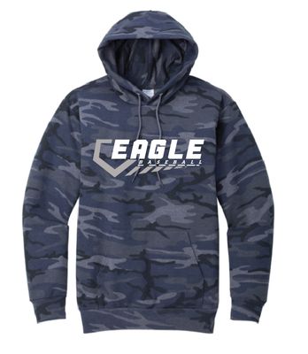 EVW Baseball Port &amp; Co™ Core Fleece Camo Pullover Hooded Sweatshirt