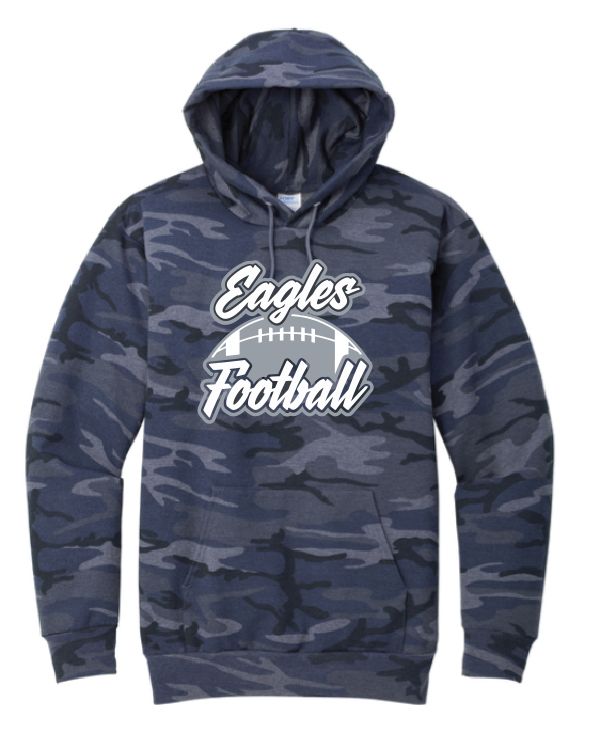 EVW Football Port &amp; Co™ Core Fleece Camo Pullover Hooded Sweatshirt