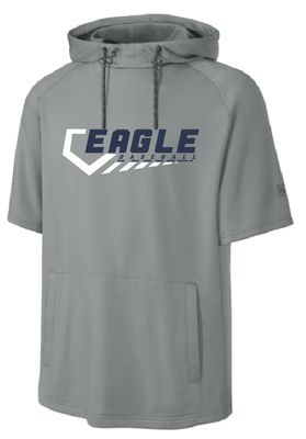 EVW Baseball Richardson Charge Performance Fleece Grey  Short Sleeve Hoodie