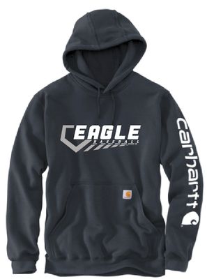 EVW Baseball Carhartt LOGO Midweight Hooded Sweatshirt-Navy