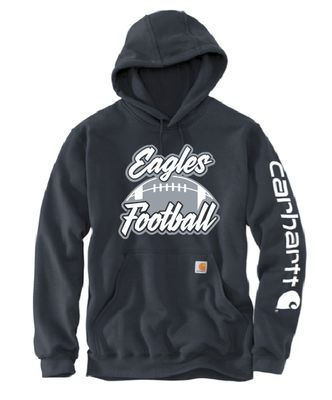 EVW Football Carhartt LOGO Midweight Hooded Navy Sweatshirt