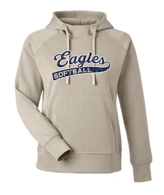 EVW Softball Women's J. America Apex Fleece Hooded Sweatshirt - Mojave