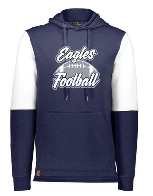 EVW Football Holloway All-American Team Fleece Colorblocked Hooded Navy Sweatshirt