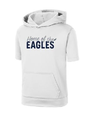 Eagles Feather Youth Sport-Tek® Youth Sport-Wick® Fleece Short Sleeve Hooded Pullover-2 Color Options