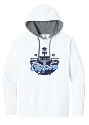 Clippers Next Level Light Weight Laguna White/Grey Hoodie
