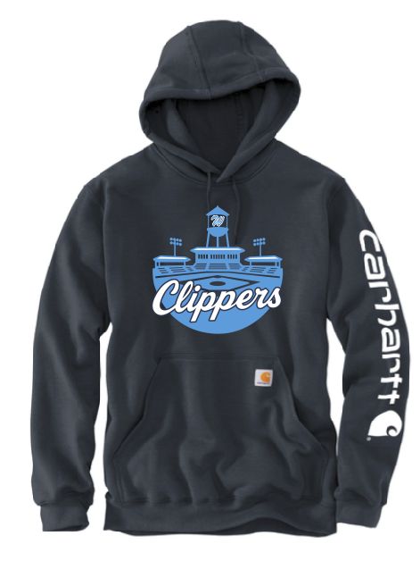Clippers Carhartt Navy LOGO Midweight Hooded Sweatshirt