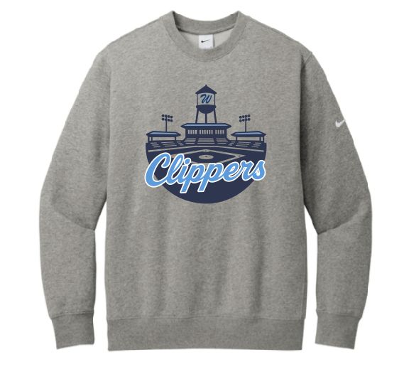 Clippers Nike Club Fleece Crew--3 Color Options