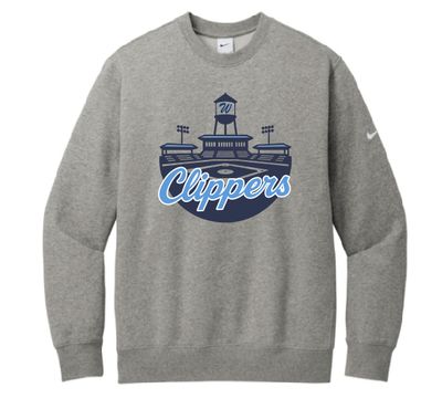 Clippers Nike Club Fleece Crew--3 Color Options