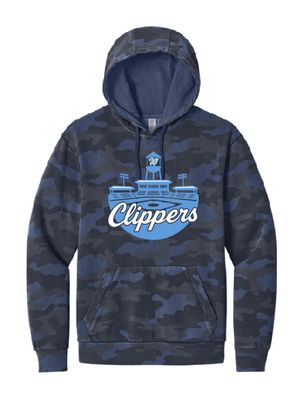 Clippers District Wash™ Camo Fleece Hoodie-Navy