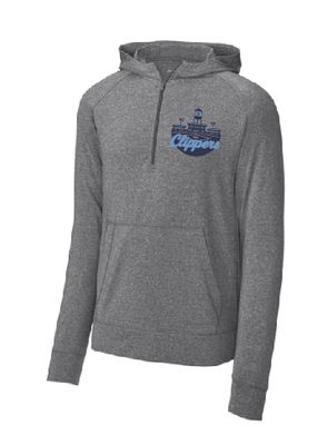 Clippers Sport-Tek® Sport-Wick® Stretch 1/2-Zip Hoodie--Adult and Ladies Available